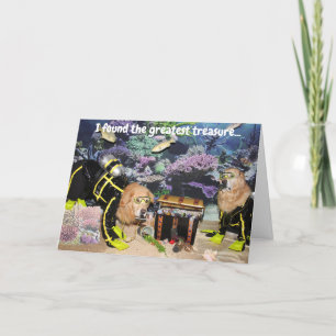 Carte Golden Retriever Plongée