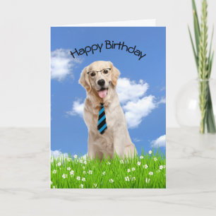 Carte Golden Retriever Pour Anniversaire