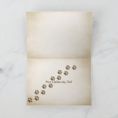 Carte Golden Retriever Pup dans un cadre de corde (Intérieur)