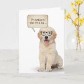 Carte Golden Retriever Puppy 49th Birthday Card (Fleur jaune)