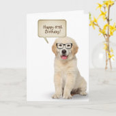 Carte Golden Retriever Puppy 87th Birthday Card (Fleur jaune)