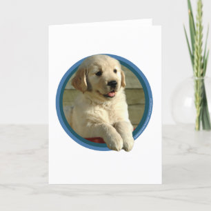 Carte Golden Retriever Puppy Art