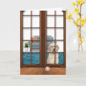 Carte Golden Retriever Puppy You Card (Fleur jaune)