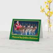 Carte Golden Retriever Reindee (Fleur jaune)