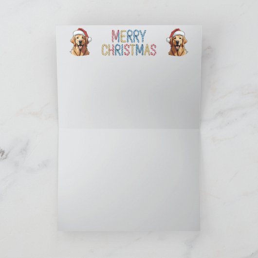 Carte Golden Retriever Reindee (Intérieur)