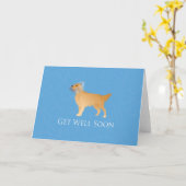 Carte Golden Retriever s'en sortent bientôt (Fleur jaune)