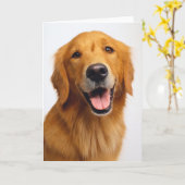Carte Golden Retriever Smile (Fleur jaune)