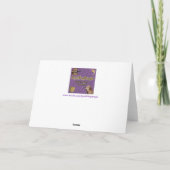 Carte Golden Retriever souffle les cornes du Nouvel An (Dos)