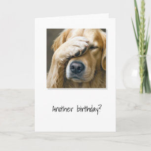 Carte Golden Retriever Vieillir Humour d'anniversaire
