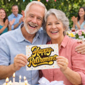 Carte Golden Script Retirement Greeting