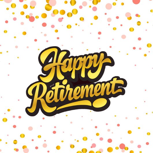 Carte Golden Script Retirement Greeting