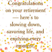 Carte Golden Script Retirement Greeting