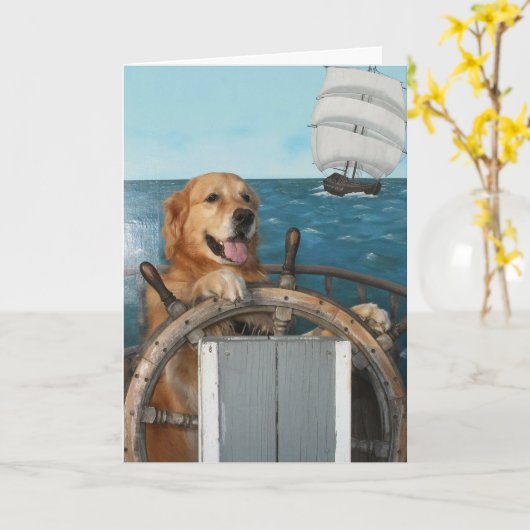 Carte Golden Smooth Sailing Birth (Fleur jaune)