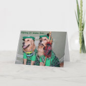 Carte Golden St. Patrick's Day Bagpipers (Devant)