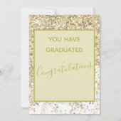 Carte Golden tendance Script Graduation de la photo Grad (Dos)