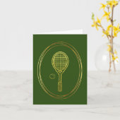 Carte Golden Tennis Racket and Ball Outline Card (Fleur jaune)