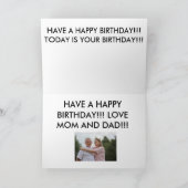 Carte Golden Windmill Sunset CARD D'ANNIVERSAIRE (Intérieur)