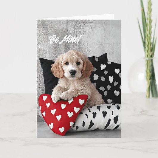 Carte Goldendoodle Chiot Valentine (Devant)