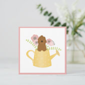 Carte Goldendoodle Dans La Poubelle D'Arrosage (Debout devant)