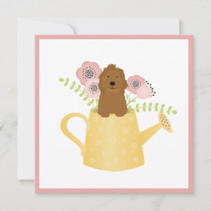 Carte Goldendoodle Dans La Poubelle D'Arrosage
