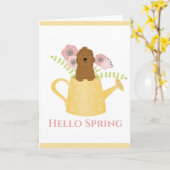 Carte Goldendoodle Dans L'Arrosage Can Jaune (Fleur jaune)