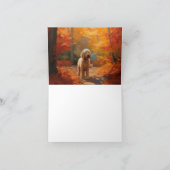 Carte Goldendoodle en automne Leaves Fall Inspire (Intérieur)