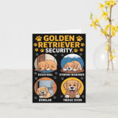 Carte Goldens Tee Golden Retriever Security Funny (Fleur jaune)