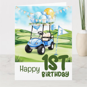 Carte Golf 1er anniversaire golfeur d'un an