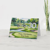 Carte Golf 30e anniversaire sur terrain de golf (Devant)