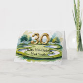 Carte Golf 30e anniversaire sur terrain de golf (Devant)