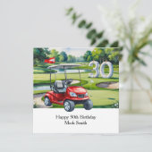 Carte Golf 30e anniversaire sur terrain de golf (Debout devant)