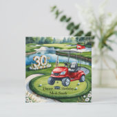 Carte Golf 30e anniversaire sur terrain de golf (Debout devant)
