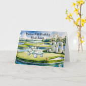 Carte Golf 30e anniversaire sur terrain de golf (Fleur jaune)