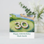 Carte Golf 30th Birthday on golf course (Debout devant)