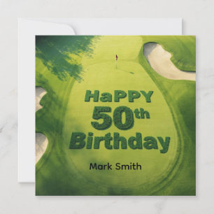 Carte Golf 50e anniversaire sur un parcours de golf