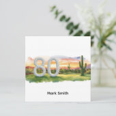 Carte Golf 80th Birthday with golf ball for golfer (Debout devant)