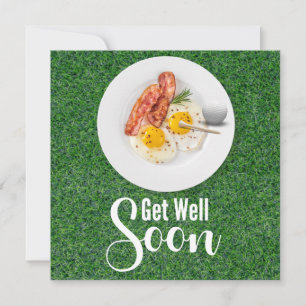 Carte Golf Allez-y bientôt avec un oeuf bacon au petit d