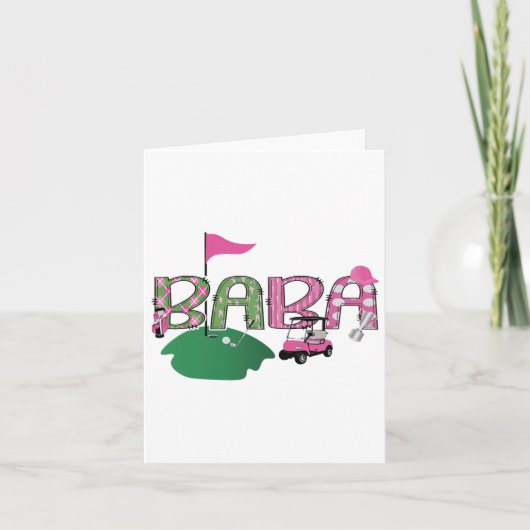 Carte Golf Baba Hole in One Golf 1er Anniversaire (Devant)