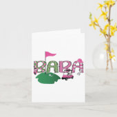 Carte Golf Baba Hole in One Golf 1er Anniversaire (Fleur jaune)