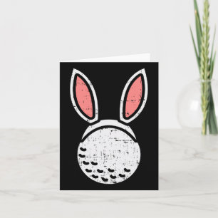 Carte Golf Ball Bunny Ears Funny Golf de Pâques Golfer G