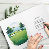 Carte Golf Ball Hitting Water Joueurs de golf Anniversai