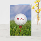 Carte Golf Ball On Tee pour Oncle (Fleur jaune)