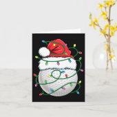 Carte Golf Ball Santa Hat Hommes FEMMES Noël Golf X (Fleur jaune)