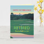 Carte Golf Bonne fête des pères, Retraité, papa de golf (Fleur jaune)