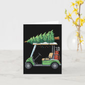 Carte Golf Cart Christmas Tree Lights Funny For Men Wome (Fleur jaune)