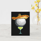 Carte Golf Cinco De Mayo Avec Chapeau Et Margarit (Fleur jaune)