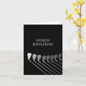 Carte Golf Clubs Art Golf Coach Nom Pour Les Joueurs De (Fleur jaune)