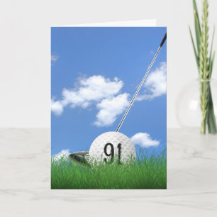Carte Golf de 91 ans en pelouse
