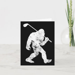 Carte Golf de Bigfoot Vintage Sasquatch Drôle Hommes Drô