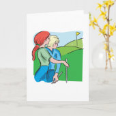 Carte Golf des femmes (Fleur jaune)